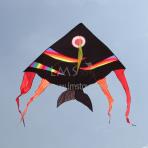 Giant Rainbow Angle Fish kite [Black]