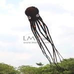 15m Black Octopus Soft Kite [Walkinsky]