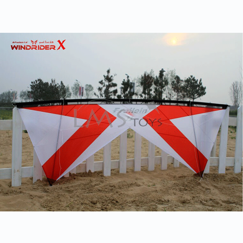 FREILEIN Windrider X STD [RED WHITE] Quad Kite [Kite Only]